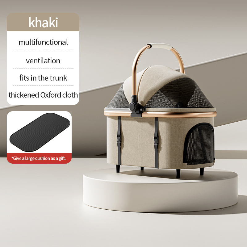 Hot sale small and medium-sized multi-functional pet stroller - Imagem 7