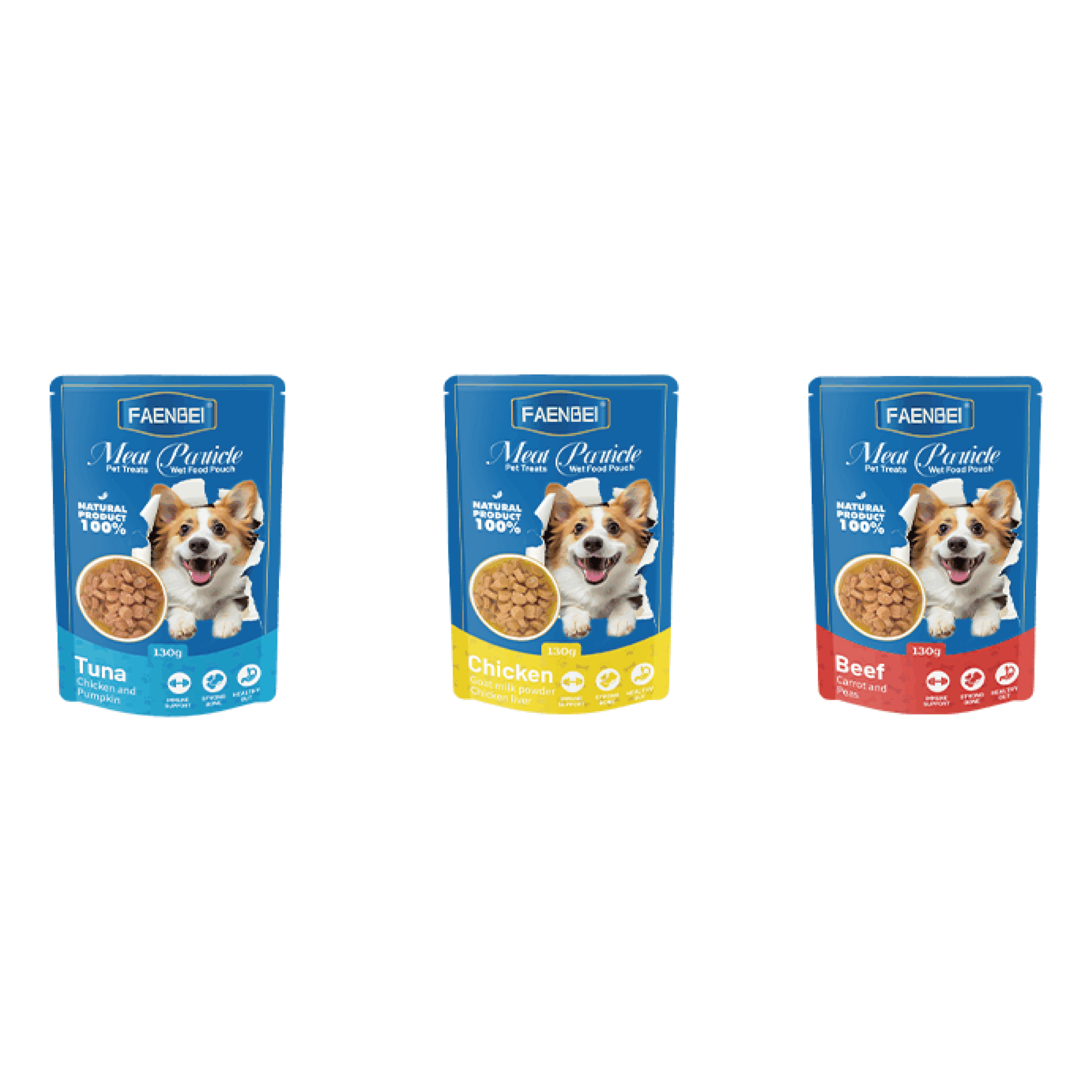 Pet Snacks Wet Food Pack Nutritious Dog Snacks Adult Puppy Wet Food Nutrition Mousse Meat Puree Bulk 130g/pack