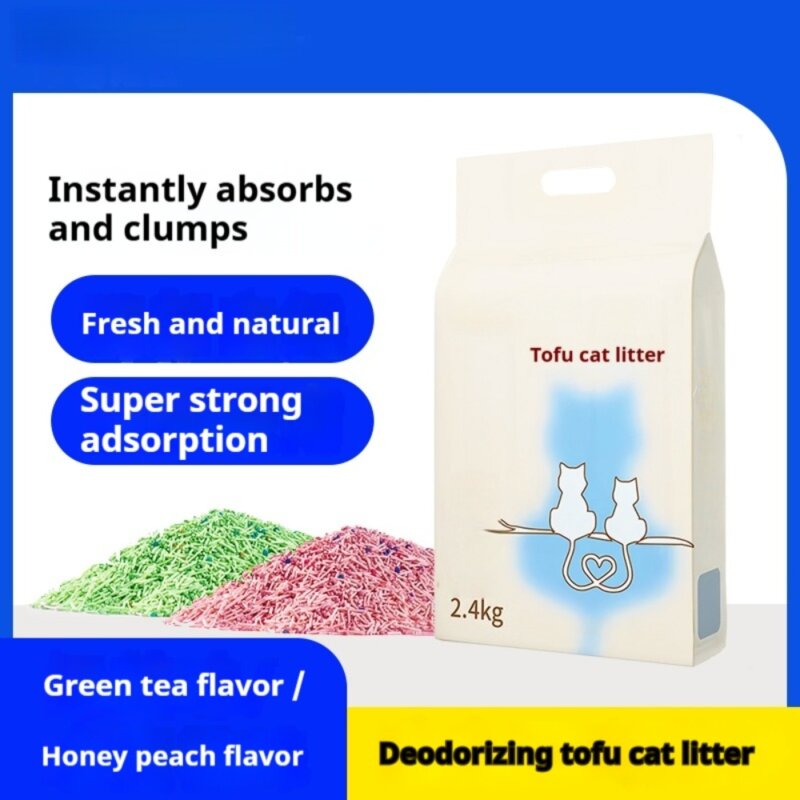 Hot-selling tofu cat litter, green tea peach flavor