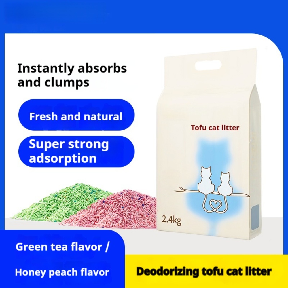 Hot-selling tofu cat litter, green tea peach flavor