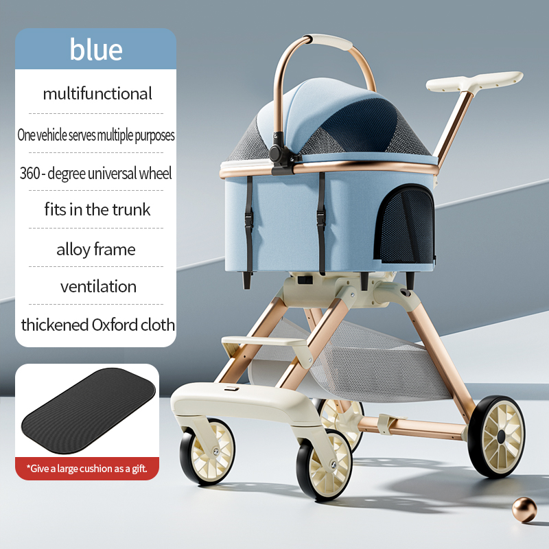 High Level Pet Trolley Manufacture Pet Stroller Dog Cat Trolley Luxury Pet Carriers & Travel Products