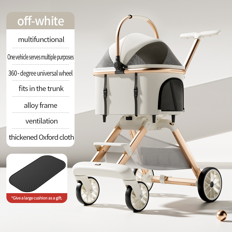 Hot sale small and medium-sized multi-functional pet stroller - Imagem 6