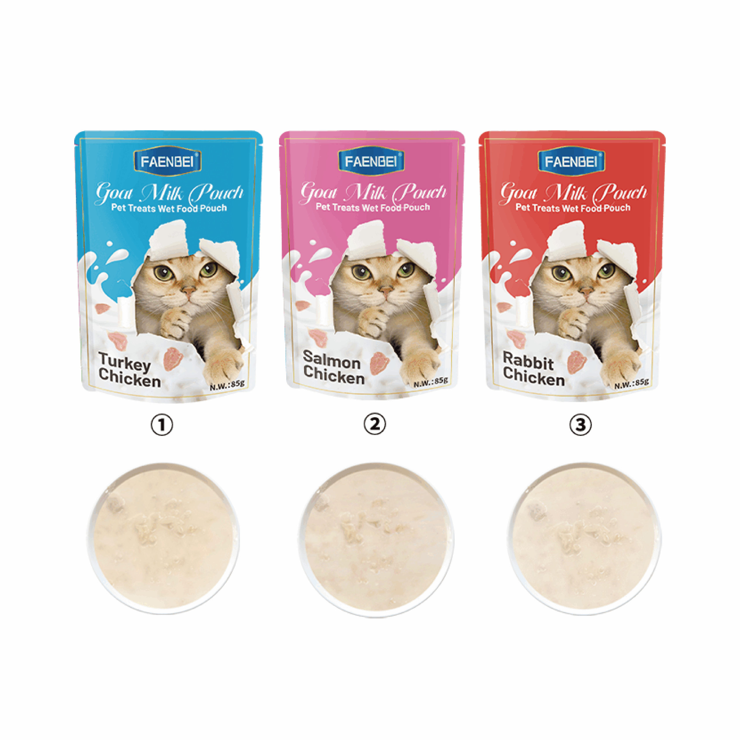 85g Pet Snacks Cat Food Wet Pouch Various Flavors Pet Treat Pouch Cat Pouch - Imagem 4