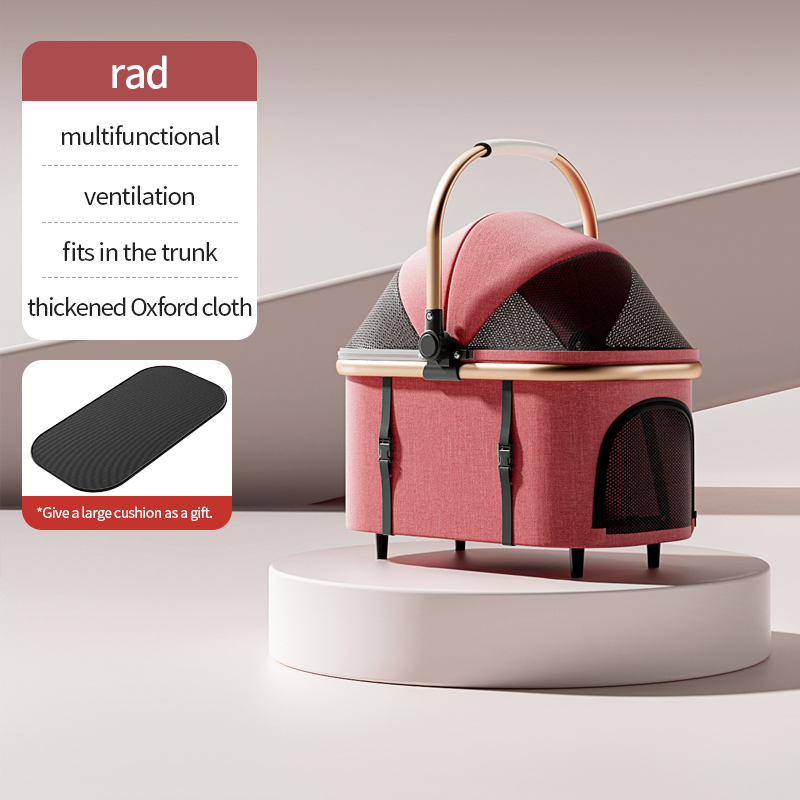 Hot sale small and medium-sized multi-functional pet stroller - Imagem 9