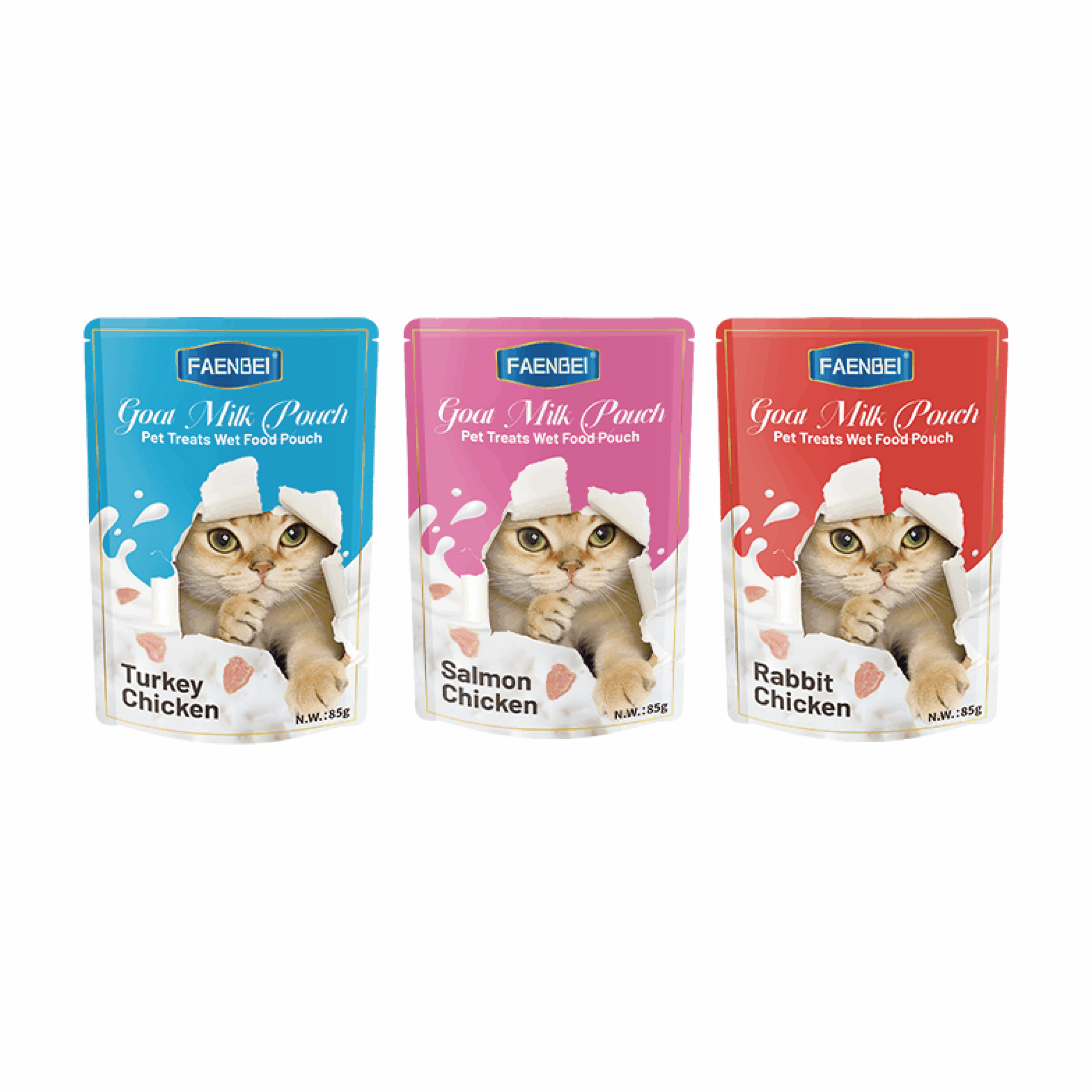 85g Pet Snacks Cat Food Wet Pouch Various Flavors Pet Treat Pouch Cat Pouch - Imagem 5