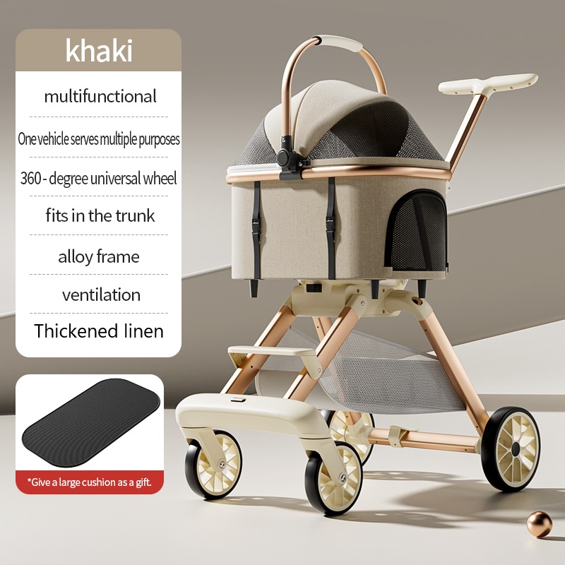 Hot sale small and medium-sized multi-functional pet stroller