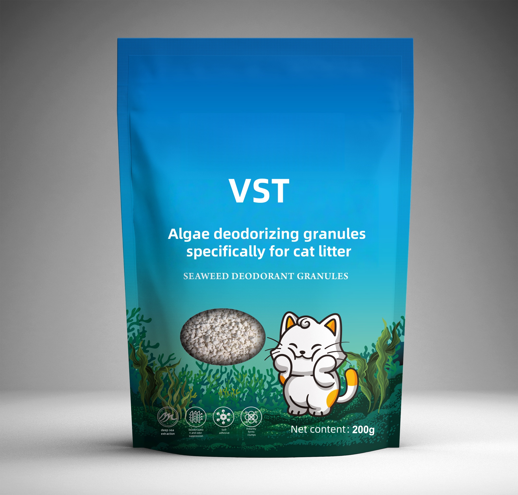 Algae deodorizing granules specifically for cat litter - Imagem 3