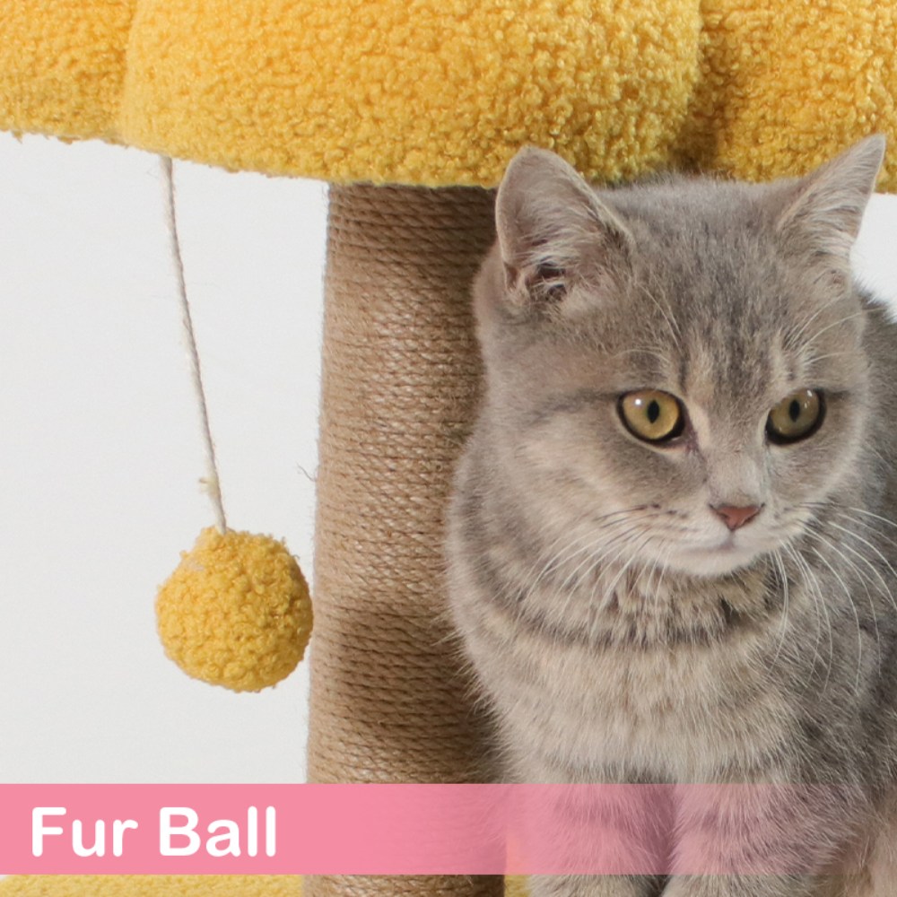 Trendy and creative flower cat tree with removable natural hemp rope pet toy cat tree scratching board — изображение 6