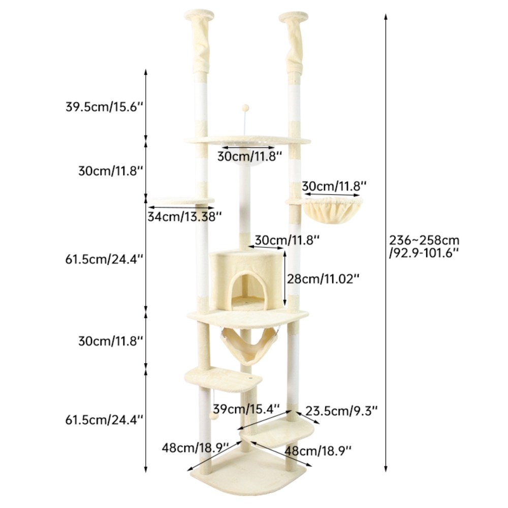 Wholesale Cat Trees Tower Tree House New Cute Luxury High Quality Large Pet Cat Climbing Frame Cat Tree - Imagem 5