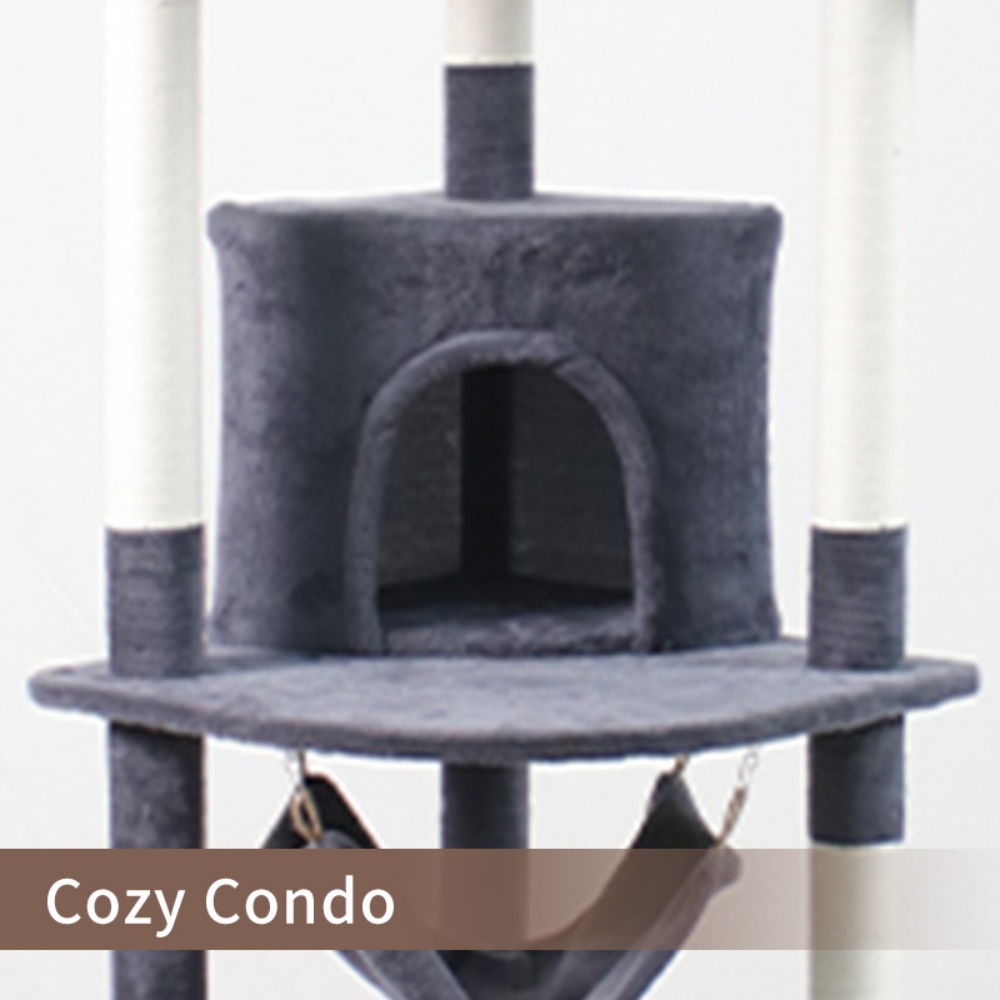 Wholesale Cat Trees Tower Tree House New Cute Luxury High Quality Large Pet Cat Climbing Frame Cat Tree - Imagem 8