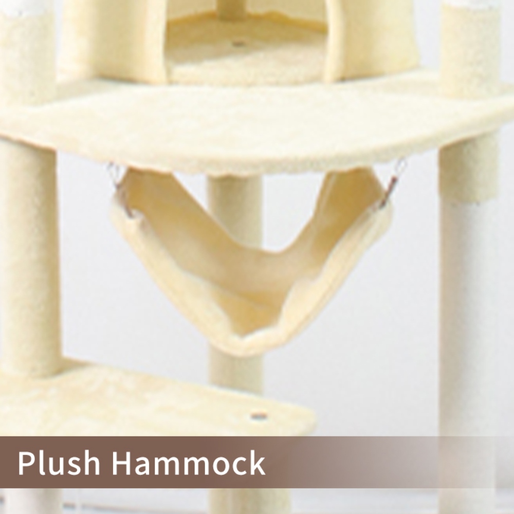 Wholesale Cat Trees Tower Tree House New Cute Luxury High Quality Large Pet Cat Climbing Frame Cat Tree - Imagem 15