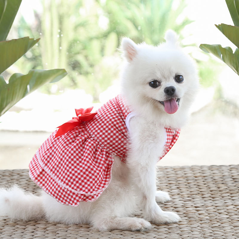 Spring and summer clothing for small to medium-sized dogs Striped pet clothing with suspenders  Pet supplies suitable for dogs and cats - الصورة 2
