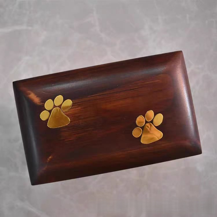 Wooden Pet Urns Cats and Dogs Small Animal Memorial Casket Box Pet Funeral Supplies Urn Wooden Box - Image 2