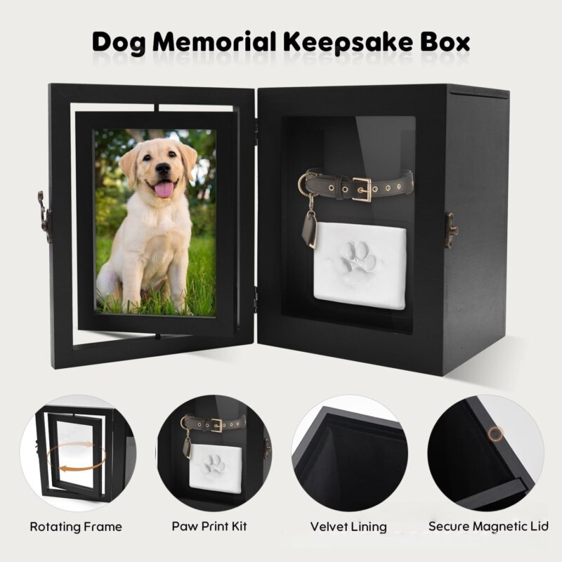 Modern Style Chinese Design Wooden Pet Urn Funeral Supplies Pet Memorial Tombstone for Pet Memorials