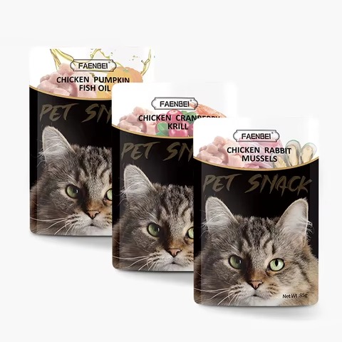85g Pet Snacks Wet Food Pack Nutritious Cat Snacks 3 Flavors OEM ODM Pet Pouch Food - Imagen 6