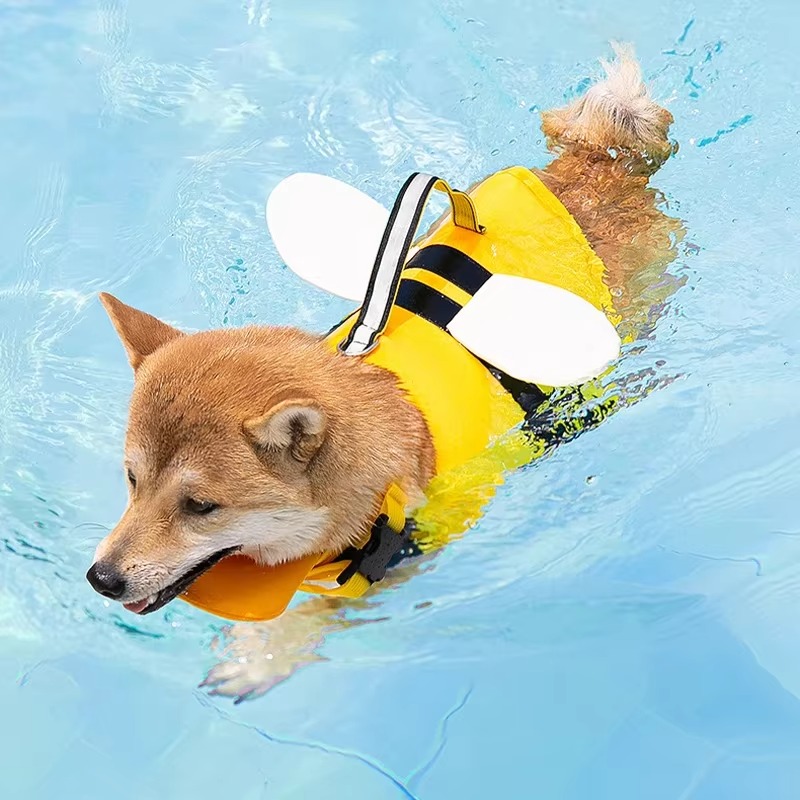 Cute Dog Life Jacket Vest for Flotation in Pool Beach Lake Buoyancy Ripstop Dog Safety Vest for Swimming Reflective Pet Swimsuit — изображение 4