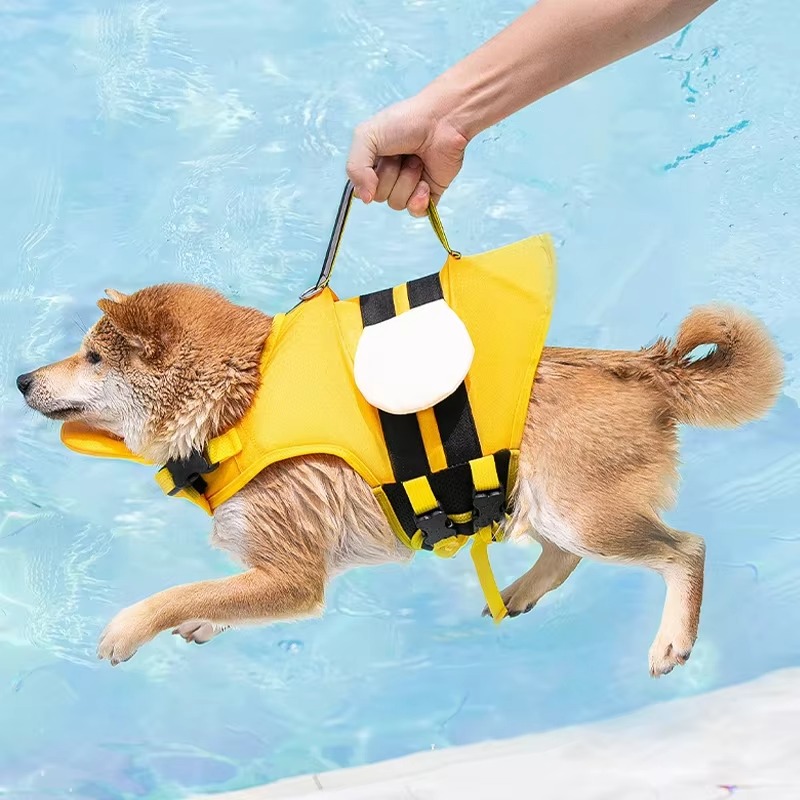 Cute Dog Life Jacket Vest for Flotation in Pool Beach Lake Buoyancy Ripstop Dog Safety Vest for Swimming Reflective Pet Swimsuit — изображение 5