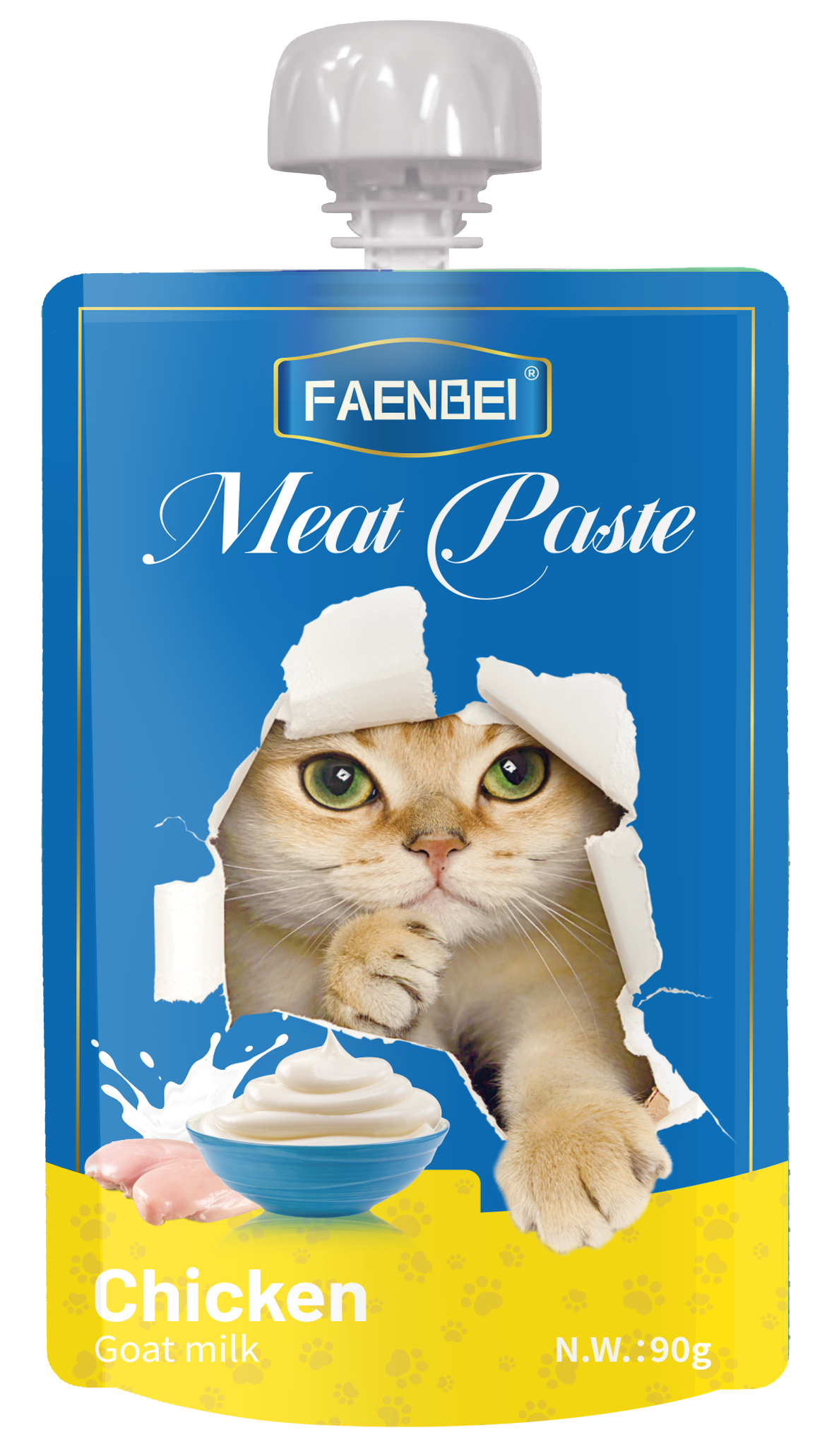 Cat Wet Food Pouch OEM Multiple Flavors Pouches Private Label Faenbei Wet Food Treat Pouch - Imagen 2