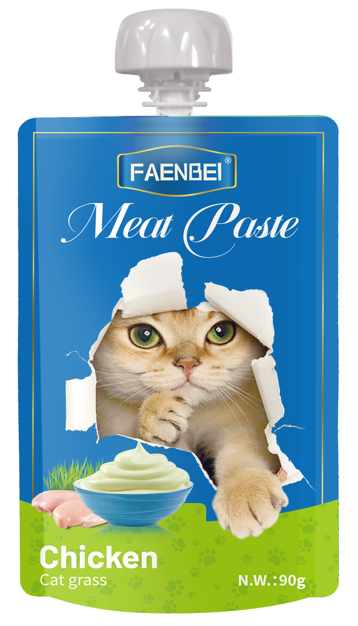 Cat Wet Food Pouch OEM Multiple Flavors Pouches Private Label Faenbei Wet Food Treat Pouch - Imagen 3