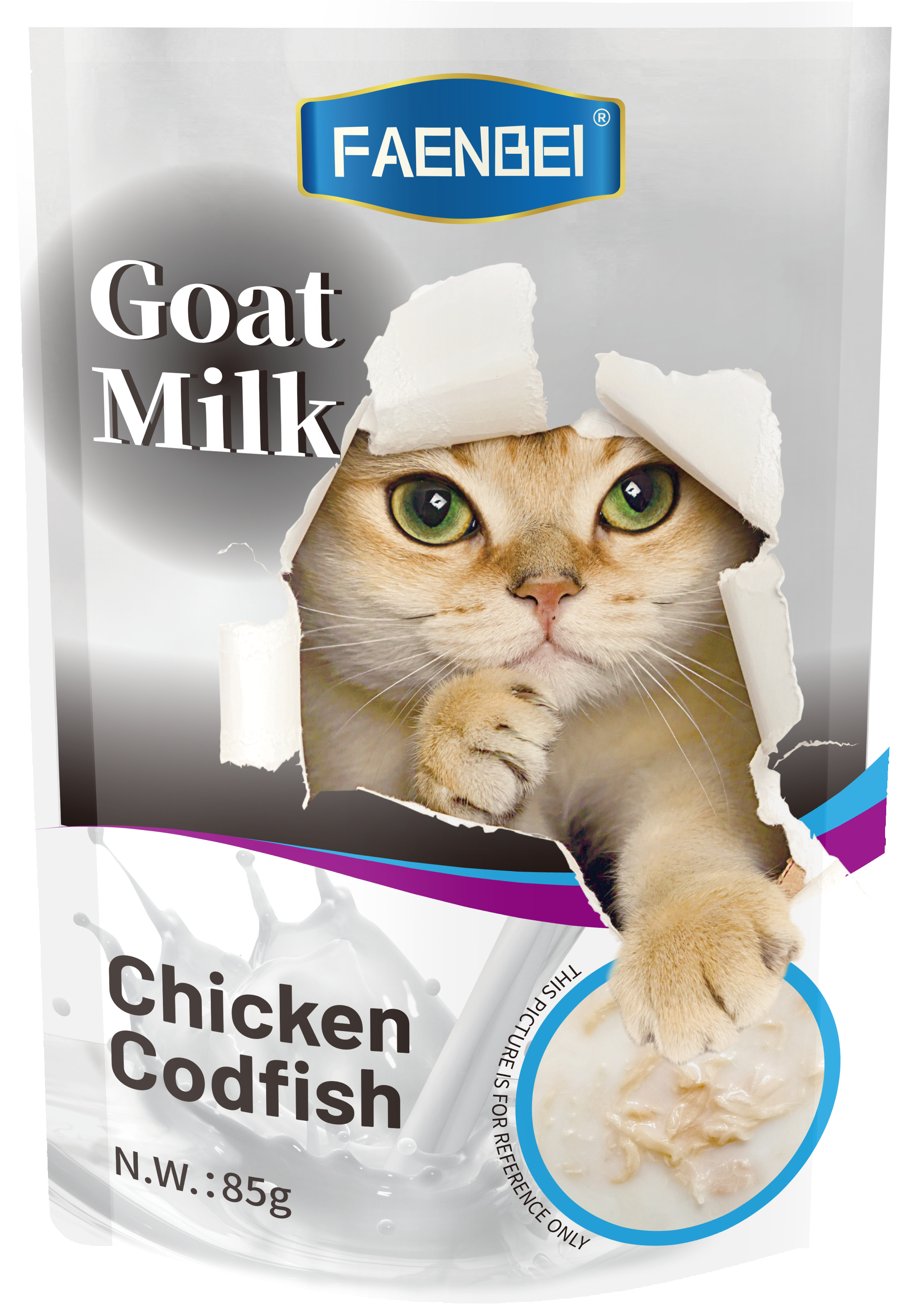 Pet Snacks Goat Milk Packs Cat Snacks Wet Food Packs Goat Milk 85g - Imagen 3
