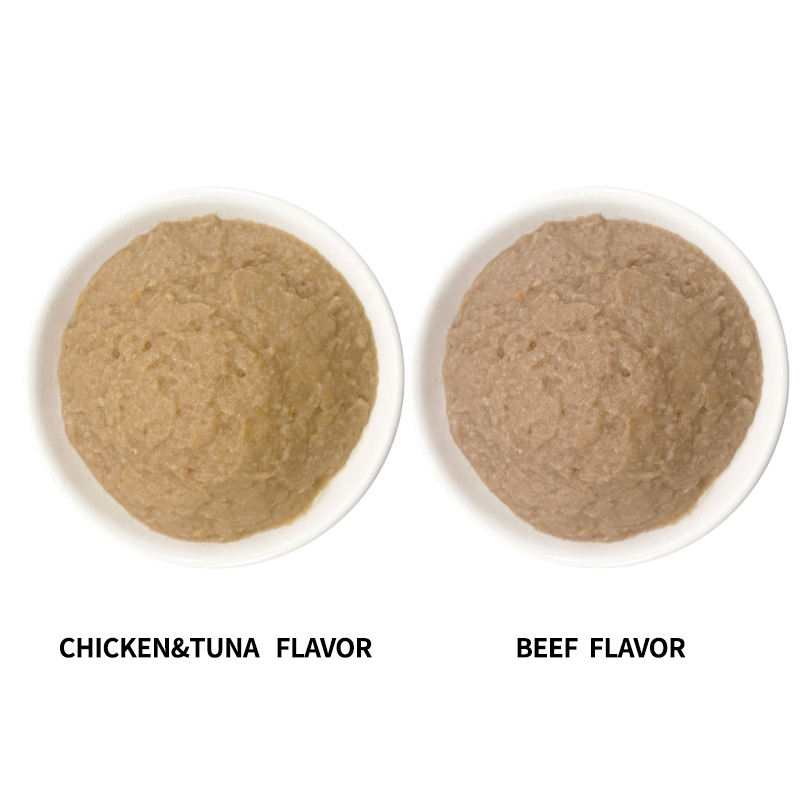 Pet Snack Wholesale Mousse Wet Food Pouch Bulk 2025 New Package Chicken Tuna Beef All Life Stages 85g for Cat and Dog OEM/ODM - Imagem 2