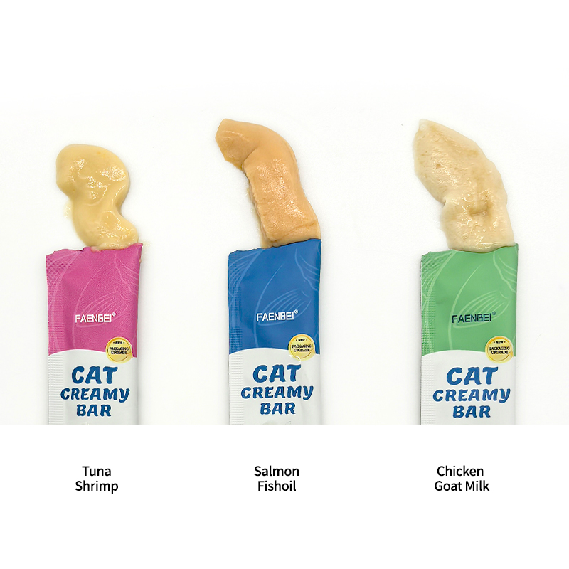 Fresh Meat Cat Strips Pet Liquid Cat Snacks Nutrition Wet Food Wholesale Cat Creamy Treat Chicken Tuna Salmon 15g*4 Pcs - Image 2