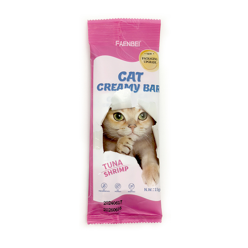 Fresh Meat Cat Strips Pet Liquid Cat Snacks Nutrition Wet Food Wholesale Cat Creamy Treat Chicken Tuna Salmon 15g*4 Pcs - Image 4