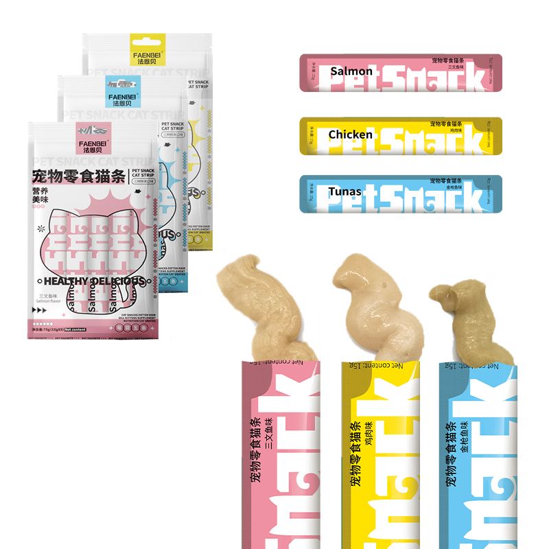 Factory Custom Pet Food 15g of Cat Stick Cat Food Snack Wet Food Creamy Treats High Protein Low Fat - Imagen 9