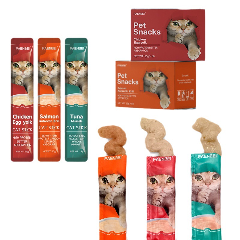 Wholesale cat snacks, used for nourishing and fattening chicken tuna cat liquid cat strips - Image 3