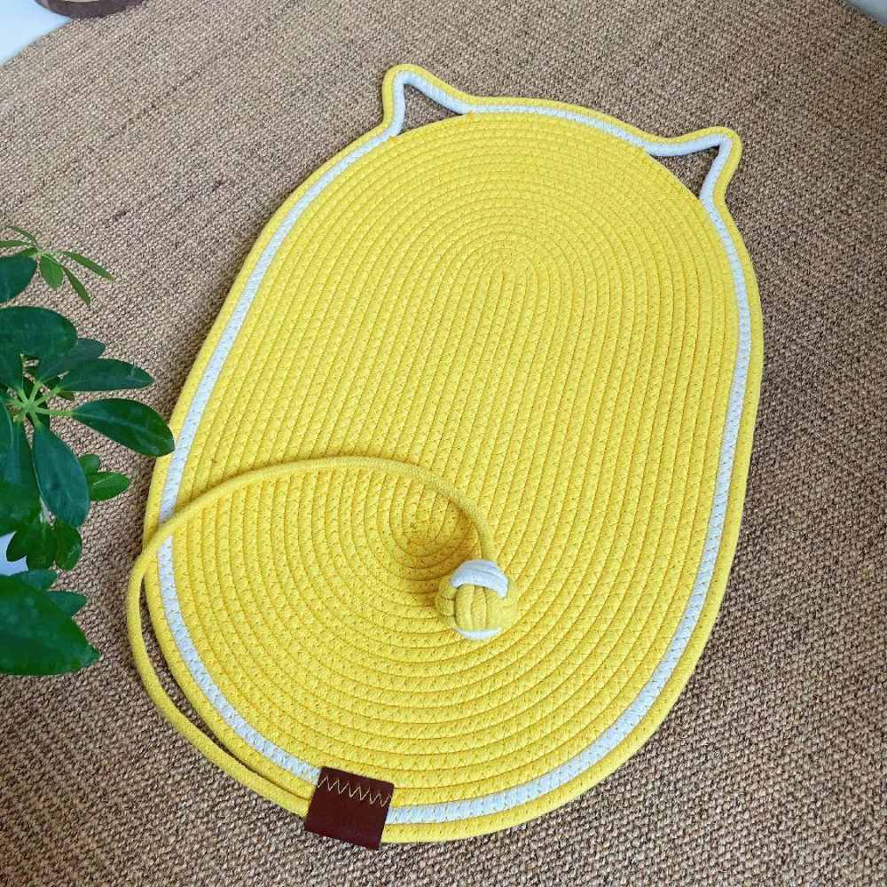 Handwoven Cat Mat - Machine Washable Pet Bed, Anti-Scratch & Durable for All Seasons - Image 2